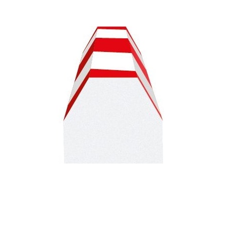 Ergomat Conic Surface Bumper Red/White Hazard CSB120-R/W